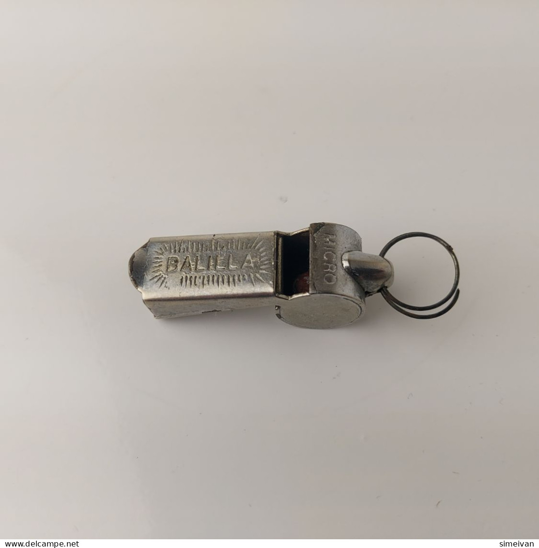 Vintage Whistle Balilla Micro Reg.to Calcio Polizia Sports Italy #5549 - Uniformes Recordatorios & Misc