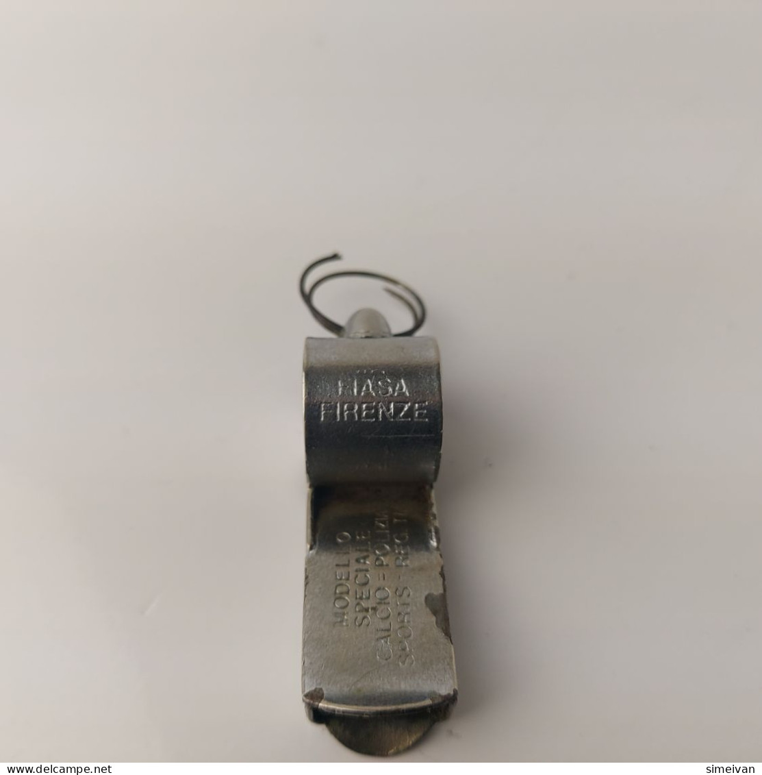 Vintage Whistle Balilla Micro Reg.to Calcio Polizia Sports Italy #5549