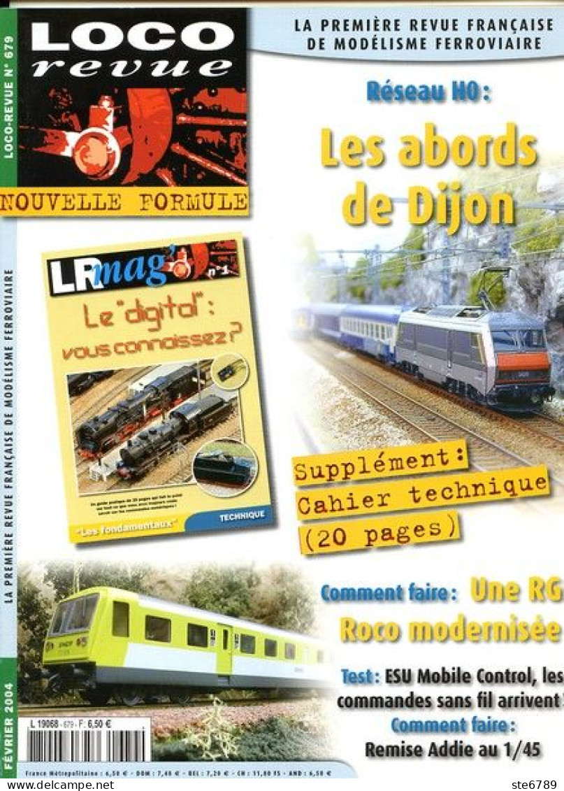 LOCO Revue  Février  2004  N° 679  Trains Voie Ferrée Locomotives Trés Bon Etat - Eisenbahnen & Bahnwesen