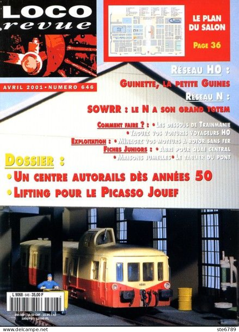 LOCO Revue  Avril  2001  N° 646  Trains Voie Ferrée Locomotives Gare Trés Bon Etat - Eisenbahnen & Bahnwesen