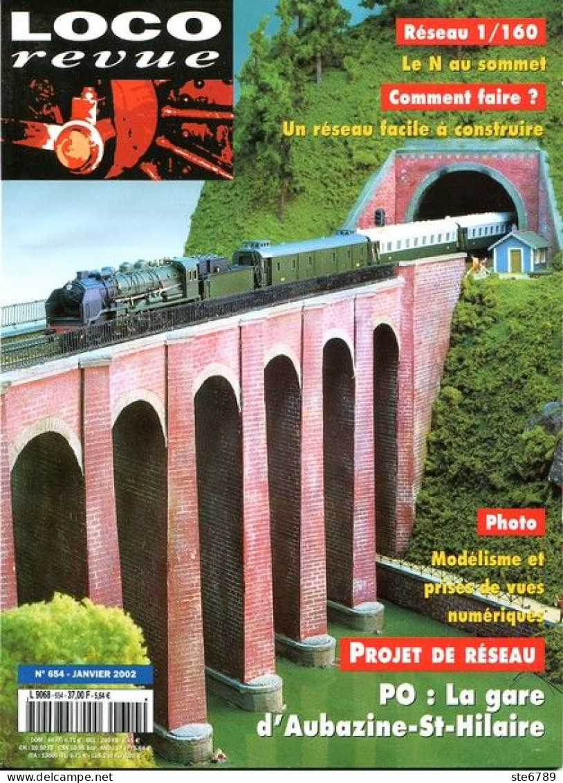 LOCO Revue  Janvier  2002  N° 654  Trains Voie Ferrée Locomotives Trés Bon Etat - Eisenbahnen & Bahnwesen