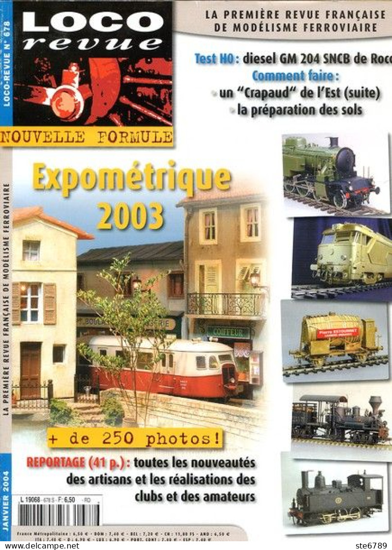 LOCO Revue  Janvier  2004  N° 678 S  Trains Voie Ferrée Locomotives Trés Bon Etat - Eisenbahnen & Bahnwesen