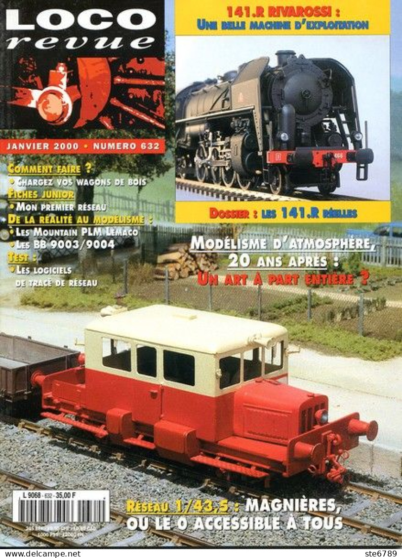 LOCO Revue  Janvier  2000  N° 632  Trains Voie Ferrée Locomotives Gare Trés Bon Etat - Eisenbahnen & Bahnwesen
