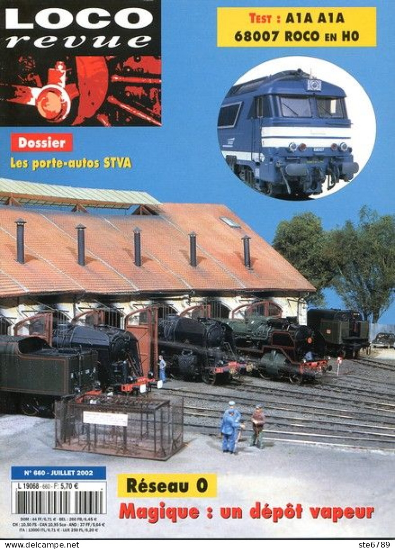 LOCO Revue  Juillet 2002  N° 660  Trains Voie Ferrée Locomotives Trés Bon Etat - Treni