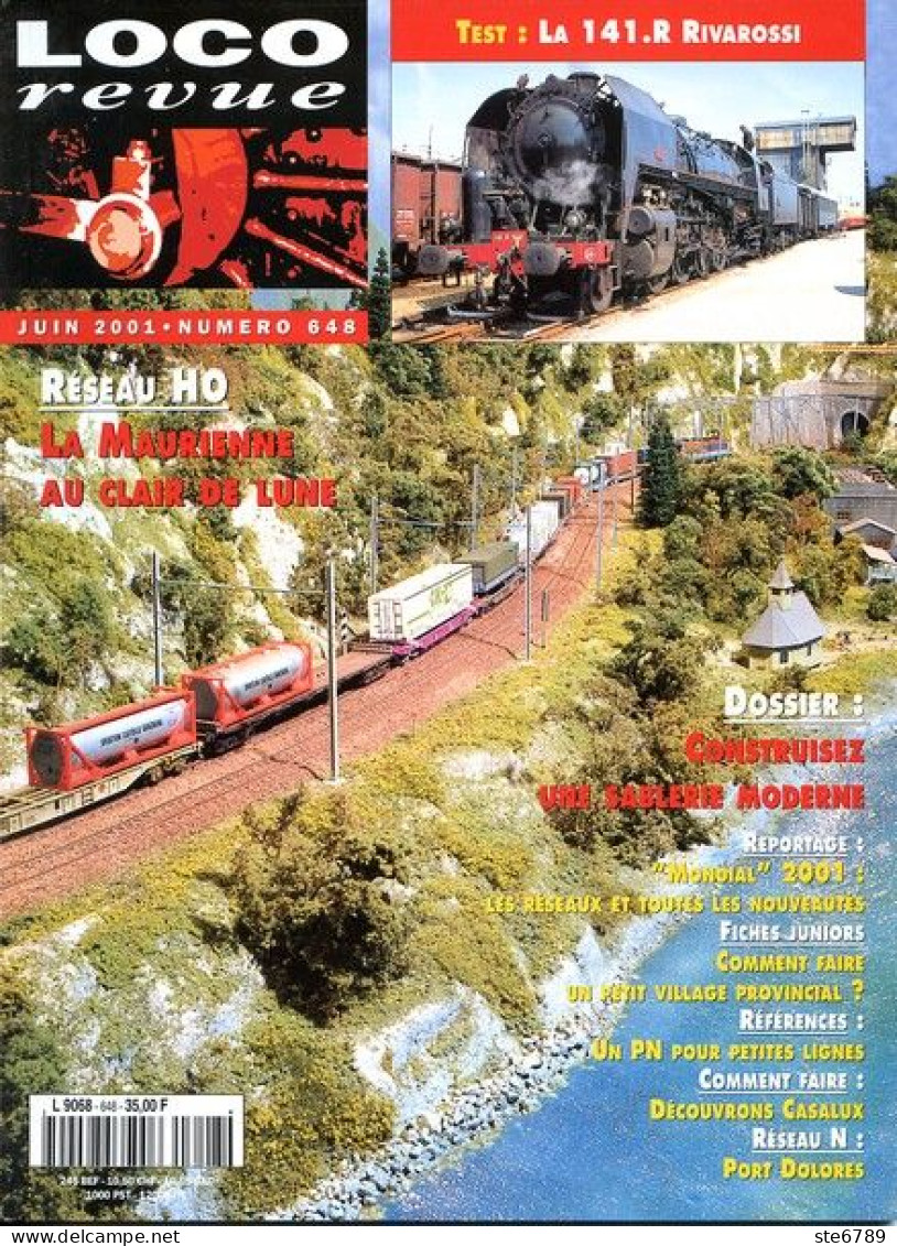 LOCO Revue  Juin 2001  N° 648  Trains Voie Ferrée Locomotives Gare Trés Bon Etat - Trenes