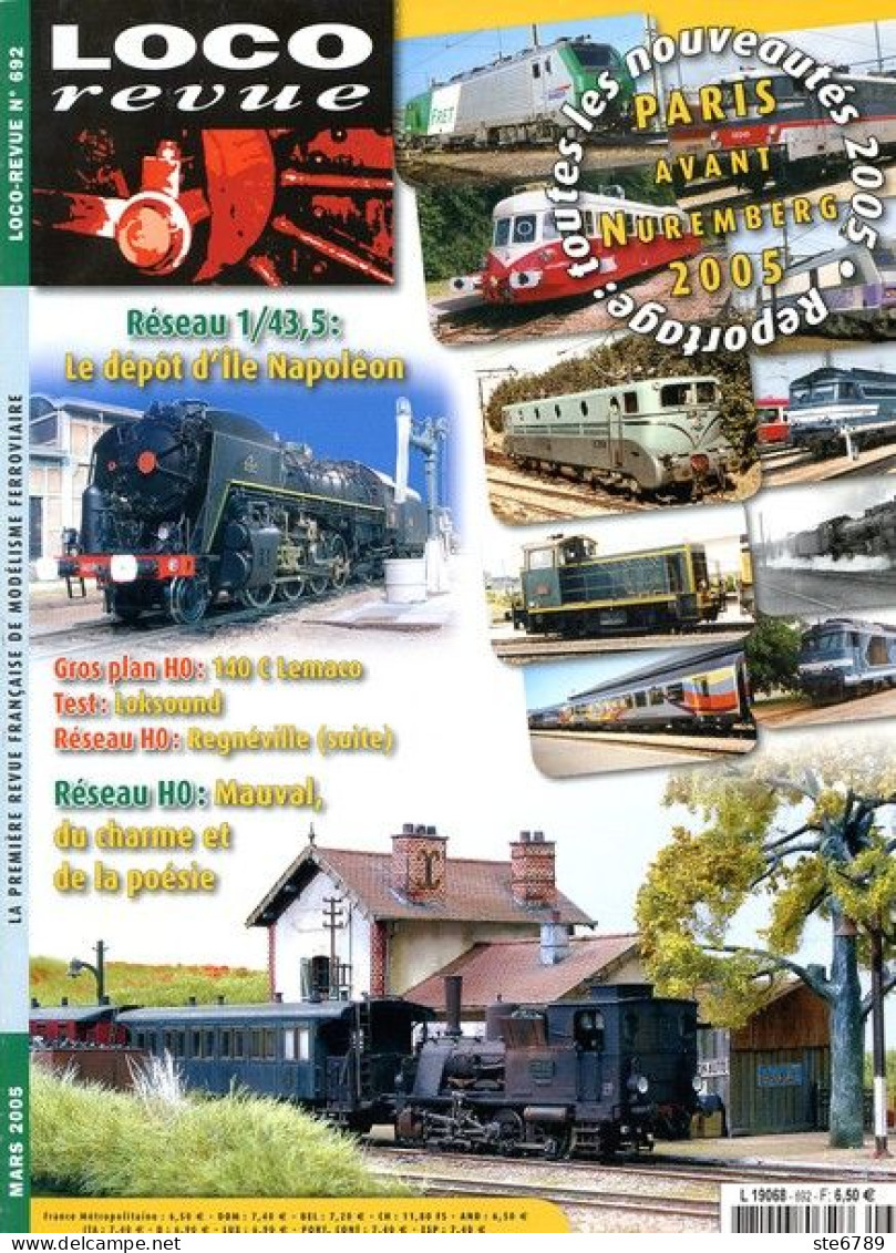 LOCO Revue  Mars  2005  N° 692  Trains Voie Ferrée Locomotives Trés Bon Etat - Eisenbahnen & Bahnwesen