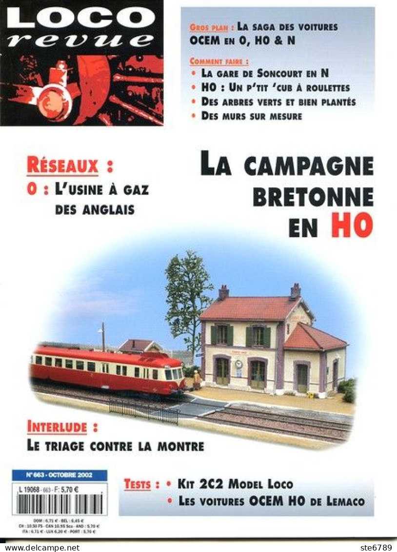 LOCO Revue  Octobre  2002  N° 663  Trains Voie Ferrée Locomotives Trés Bon Etat - Trenes