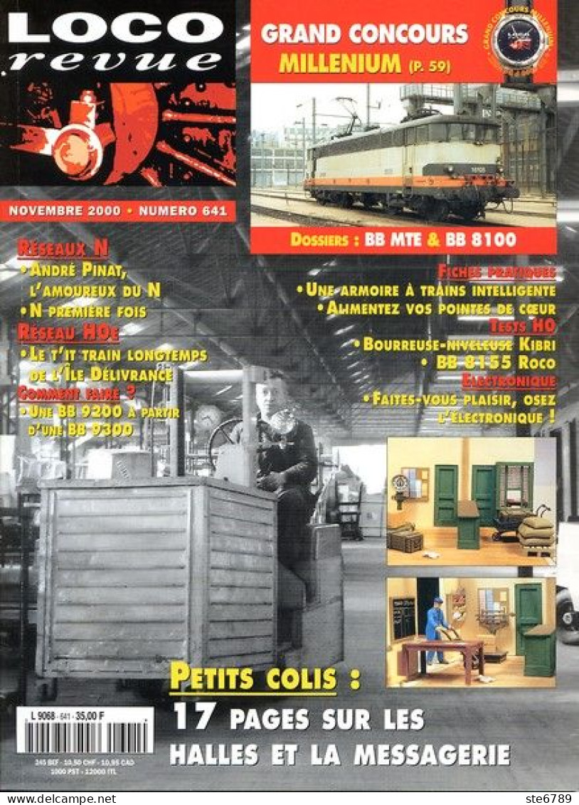 LOCO Revue  Novembre  2000  N° 641  Trains Voie Ferrée Locomotives Gare Trés Bon Etat - Trains