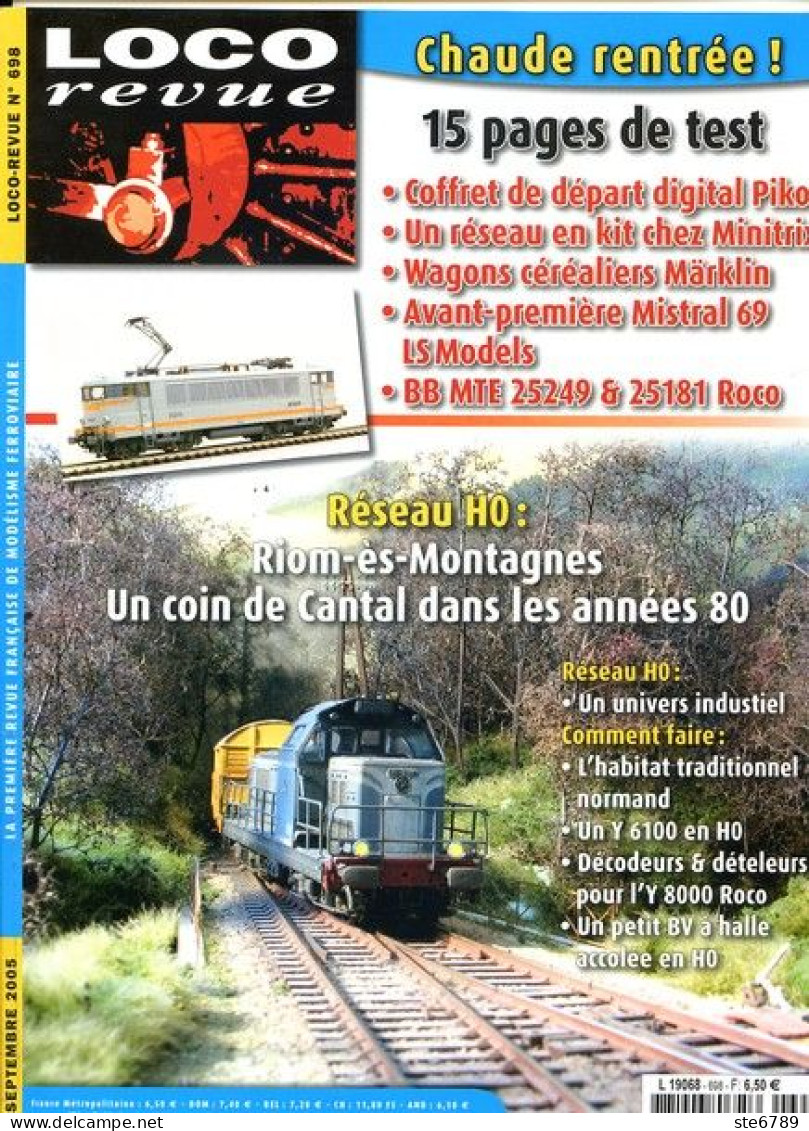 LOCO Revue  Septembre 2005  N° 698  Trains Voie Ferrée Locomotives Trés Bon Etat - Trains
