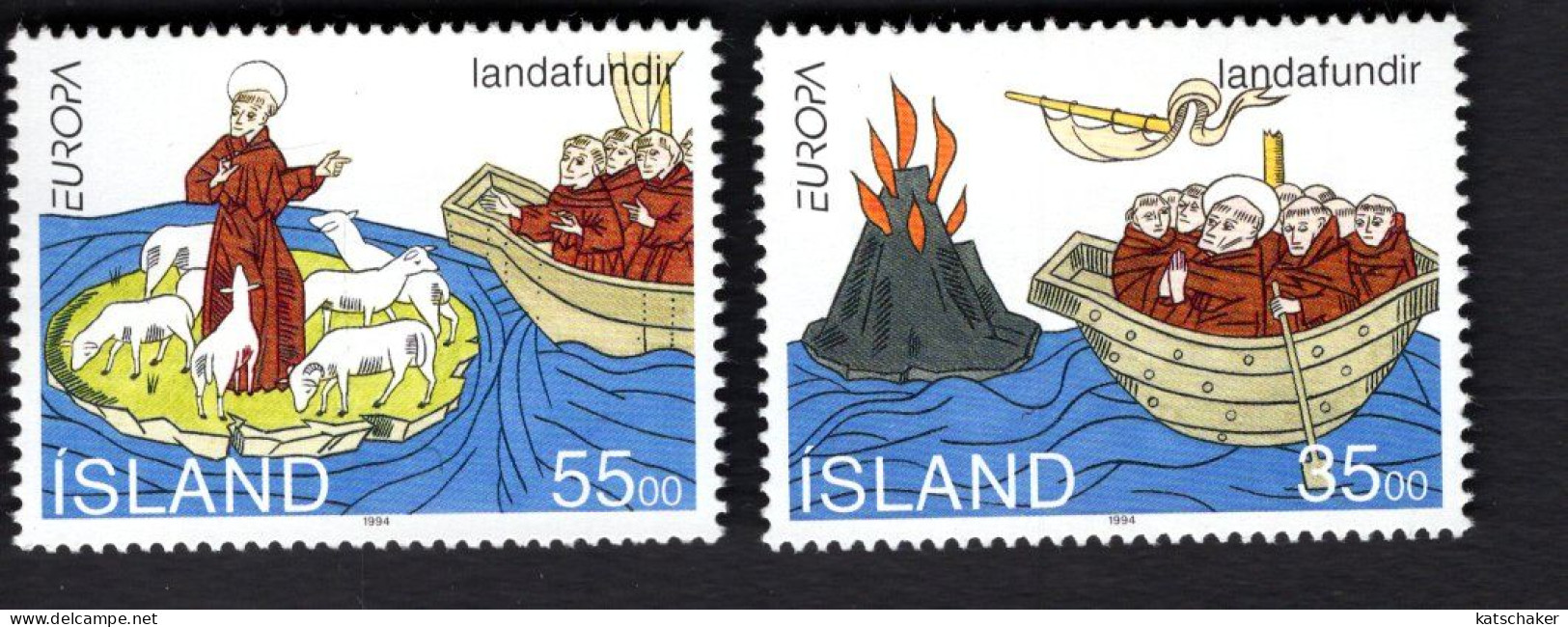 2021745251 1994 SCOTT 780 781 (XX)  POSTFRIS MINT NEVER HINGED - EUROPA ISSUE -  VOYAGES OF ST. BRENDAN - Unused Stamps