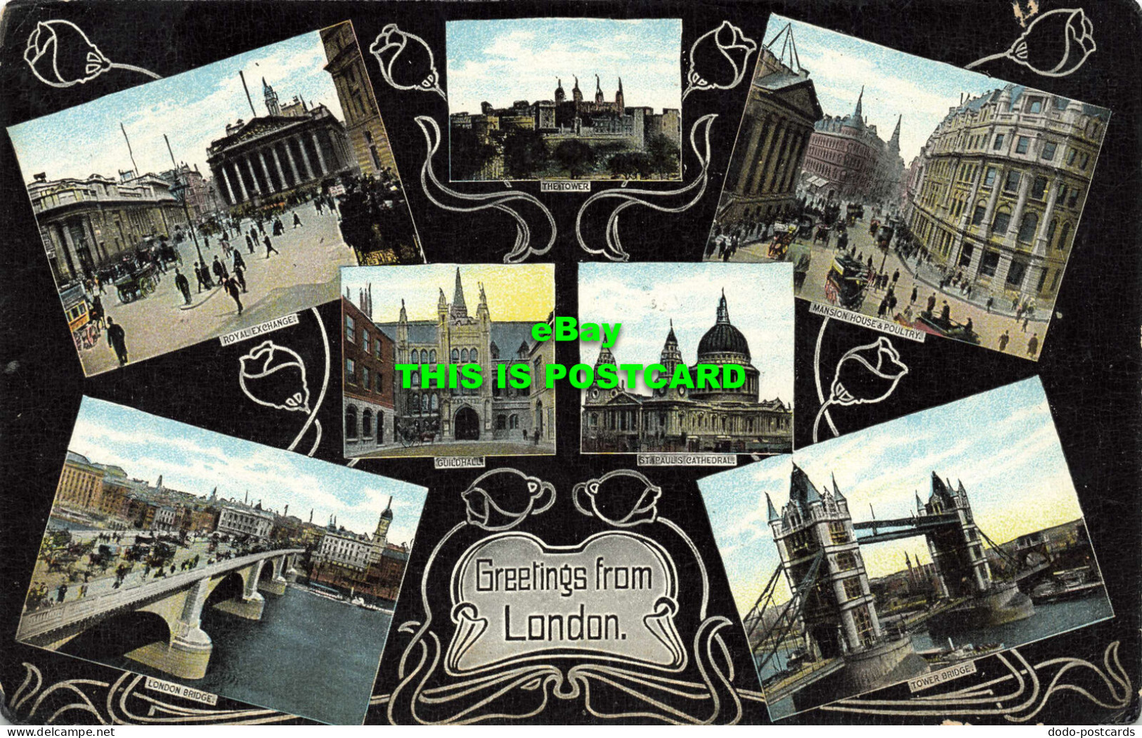 R595639 Greetings From London. No. 92. Chaucer Series. 1908. Multi View - Other & Unclassified
