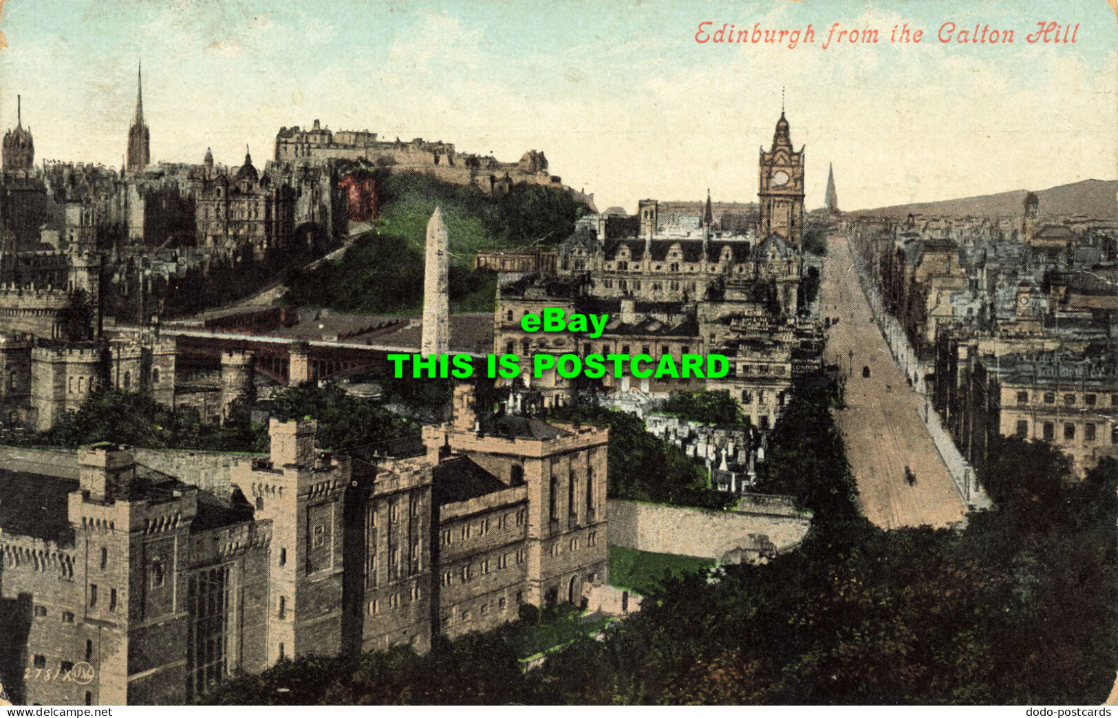 R595646 Edinburgh From Calton Hill. 2781X. Valentines Series. 1908 - Monde