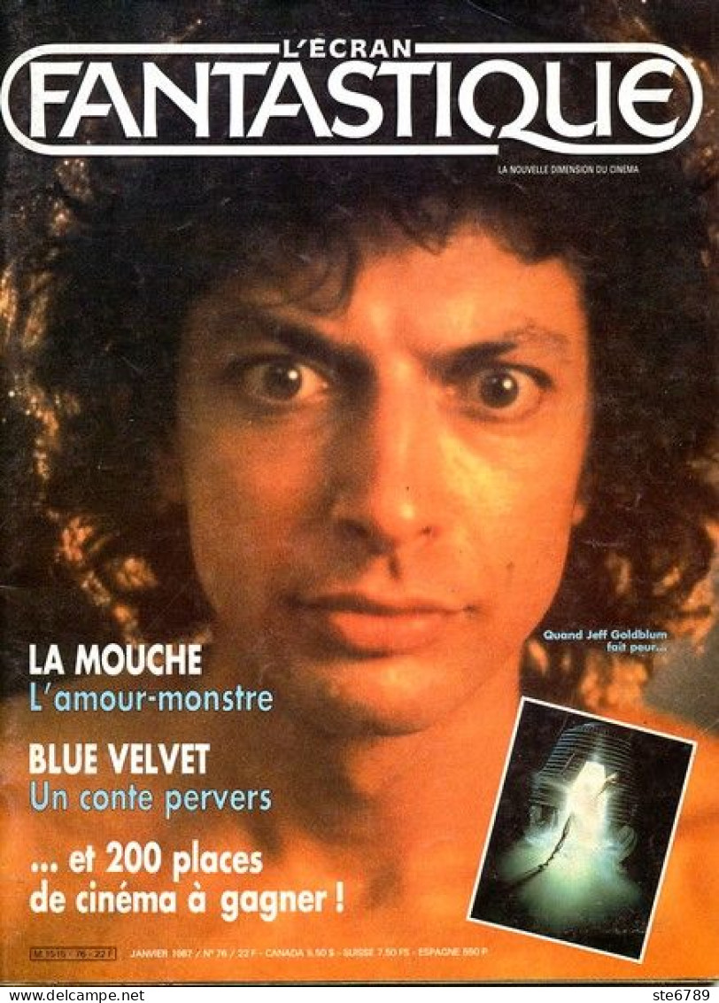 L'ECRAN FANTASTIQUE N° 76 1987  Revue Cinéma , La Mouche , Blue Velvet - Cinema