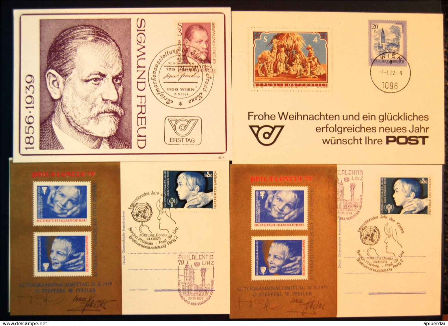 Autriche Austria - 15 Cards All Differents - FDC