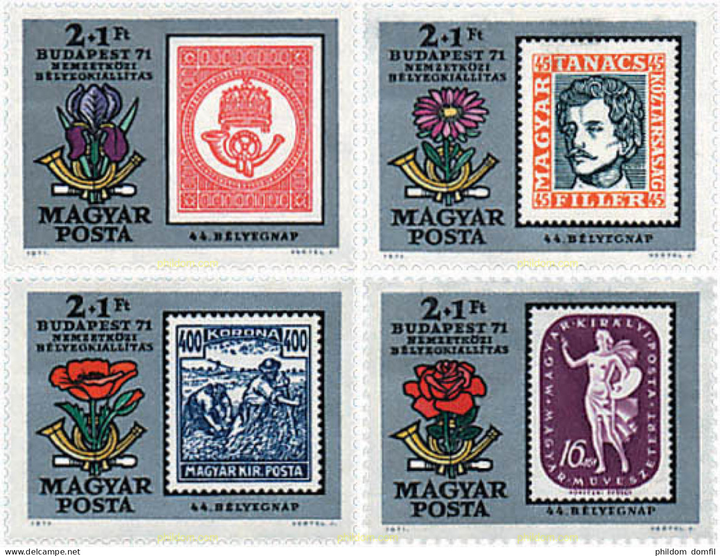 89627 MNH HUNGRIA 1971 BUDAPEST 71. EXPOSICION FILATELICA INTERNACIONAL. CENTENARIO DEL SELLO HUNGARO - Unused Stamps
