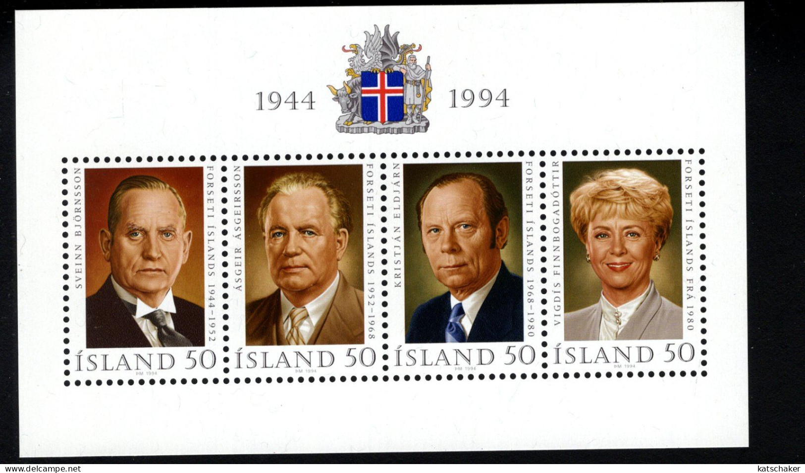 2021747384 1994 SCOTT 788 (XX)  POSTFRIS MINT NEVER HINGED - REPUBLIC OF ICELAND - 50TH ANNIV - Unused Stamps
