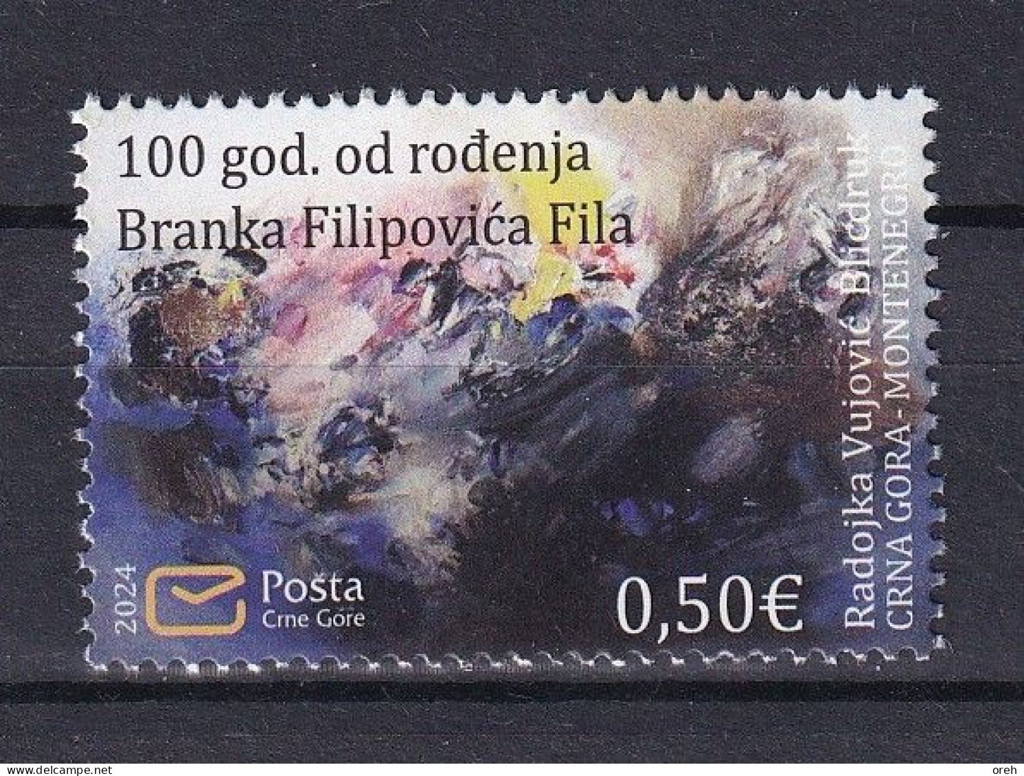 MONTENEGRO 2024,100 YEARS FROM THE BIRTH OF BRANKO FILIPOVIC FILO,MNH - Montenegro