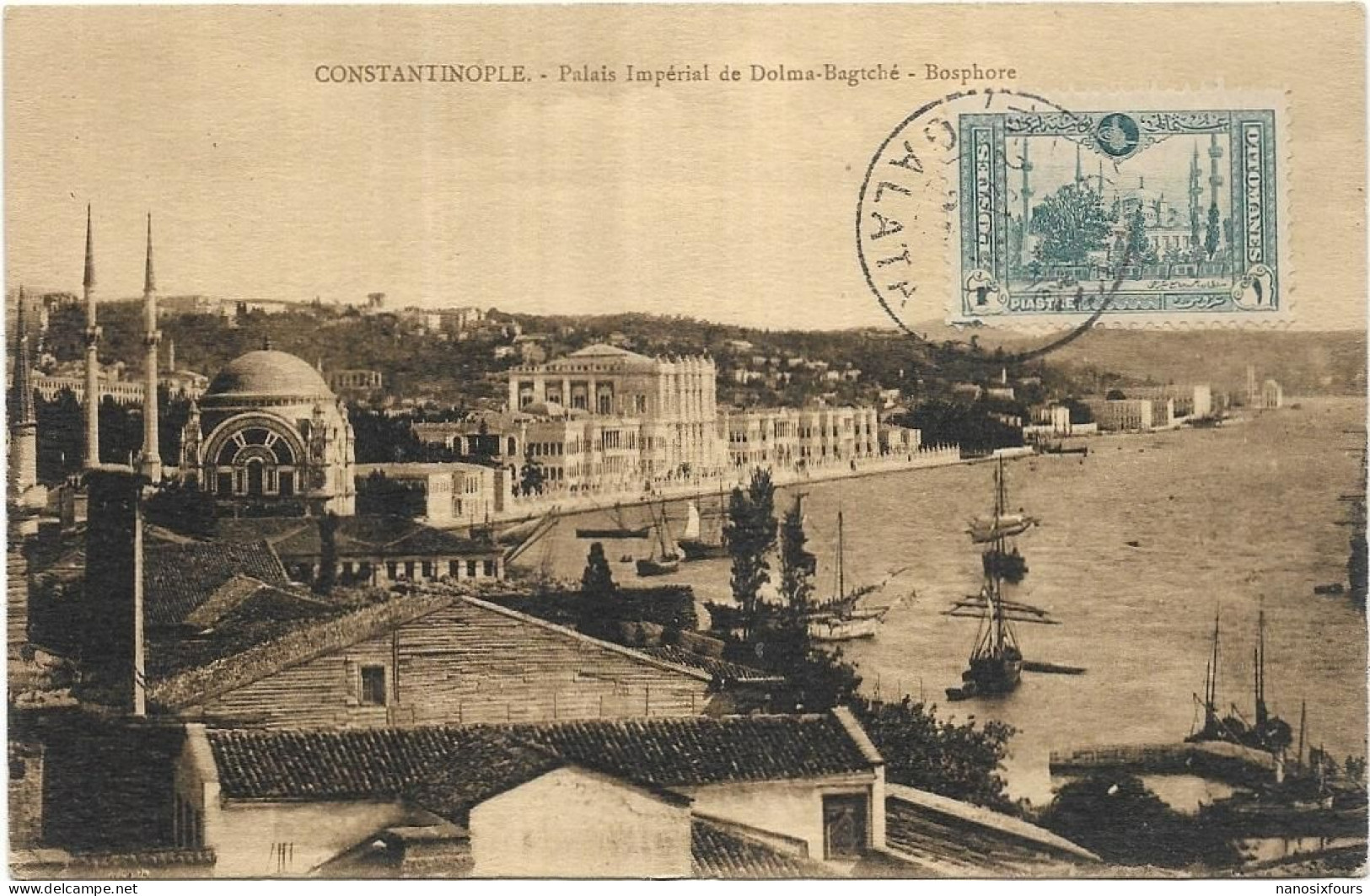 TURQUIE. CONSTANTINOPLE. PALAIS IMPERIAL DE DOLMA BAGTCHE CARTE ECRITE - Turkey