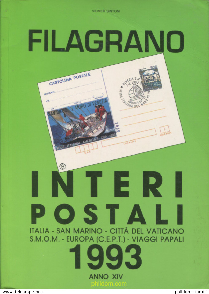 CATALOGO FILAGRANO INTERI POSTALI 1993 - Temáticas