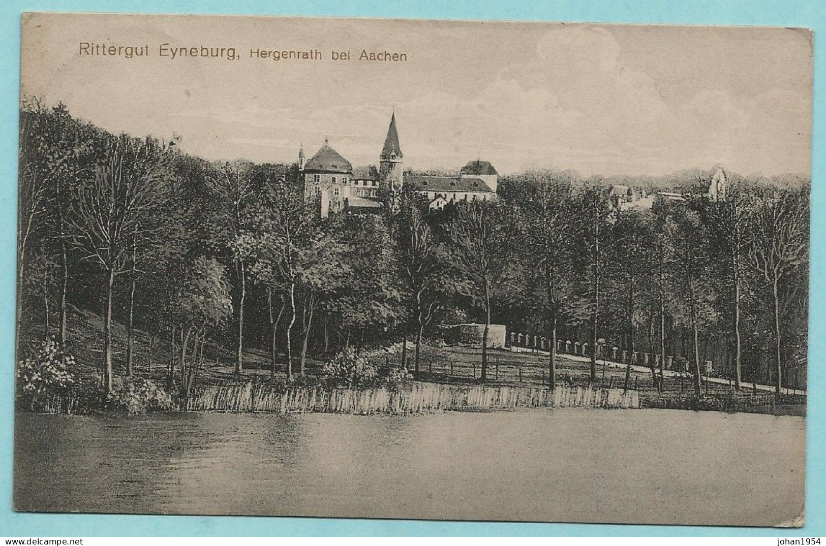 N°138 Op Postkaart Rittergut Eyneburg, Afst. HERGENRATH 13/01/1919 -- CANTONS DE L'EST / OOSTKANTONS - 1915-1920 Albert I.