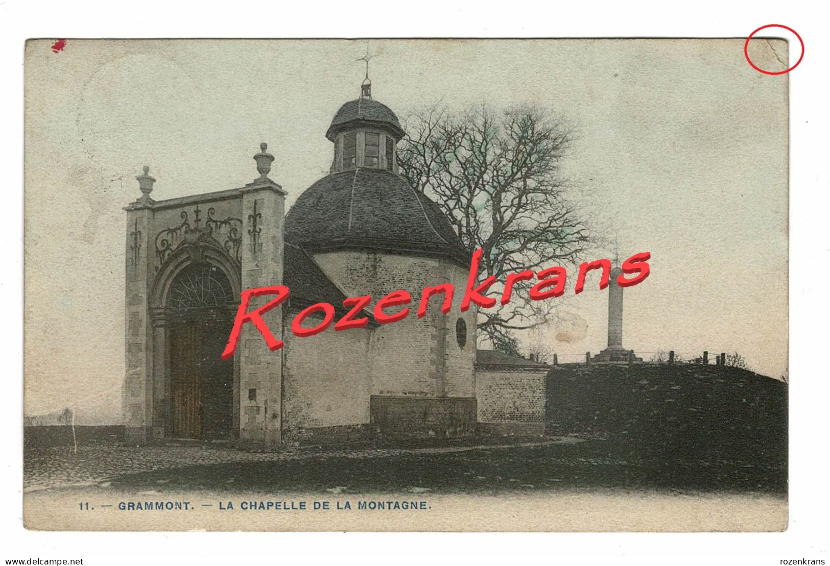 Vroege Kaart 1905 Geraardsbergen Grammont Kapel La Chapelle De La Montagne Ingekleurd ZELDZAAM - Geraardsbergen