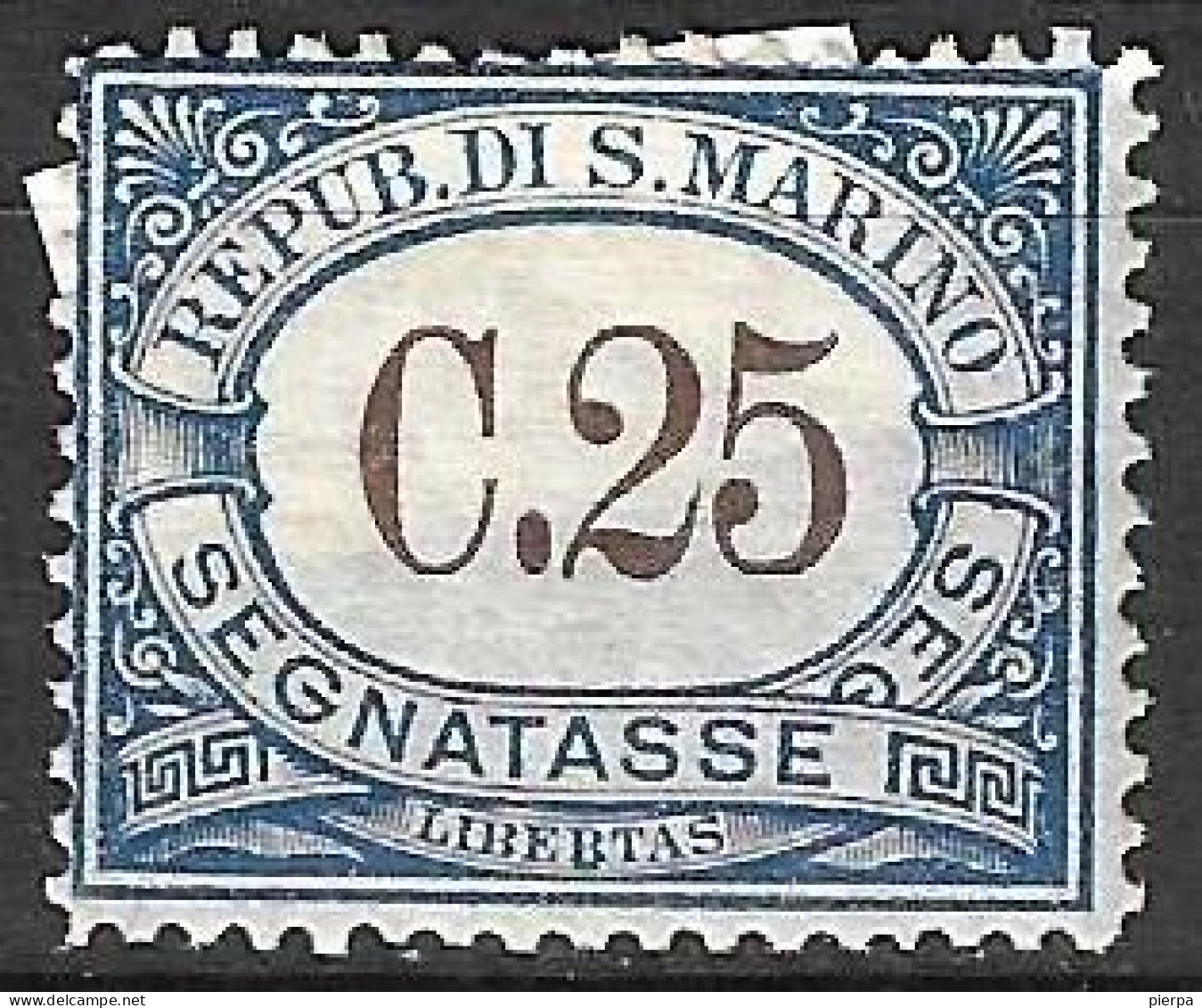 SAN MARINO -1939 - SEGNATASSE - C.25 - NUOVO MNH** ( YVERT TX 56- MICHEL PD 50 - SS  SG 57) - Portomarken