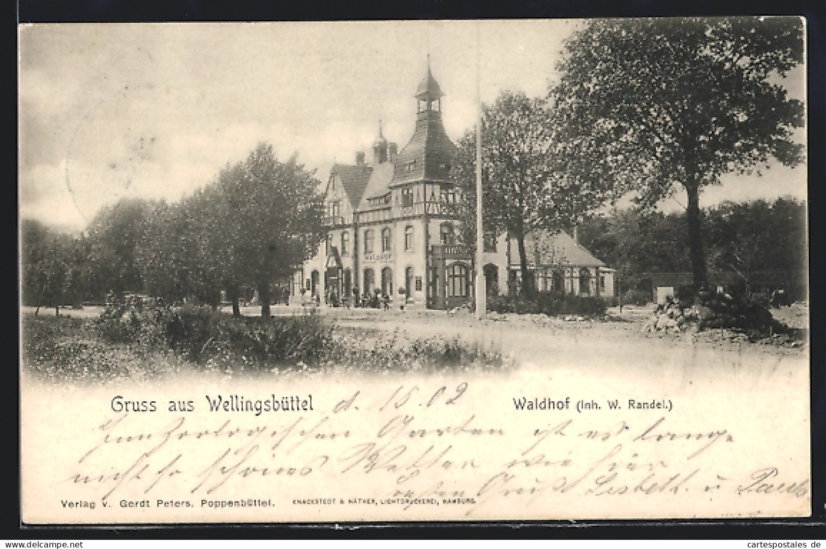 AK Hamburg-Wellingsbüttel, Gasthaus Waldhof V. W. Randel  - Wandsbek