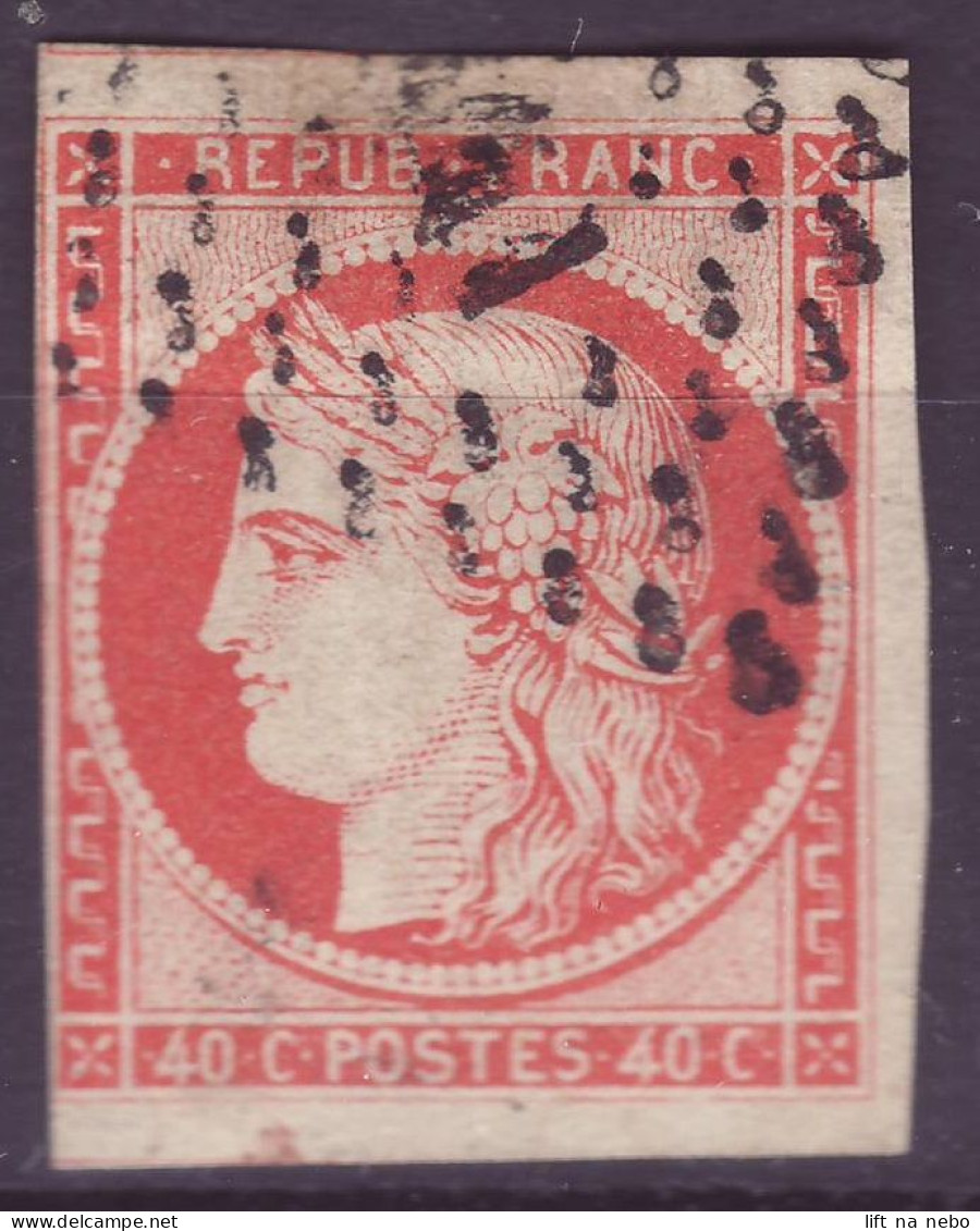 FRANCE 1849-50 Cérès 40 C Orange YT N°5 Oblitéré - 1849-1850 Cérès