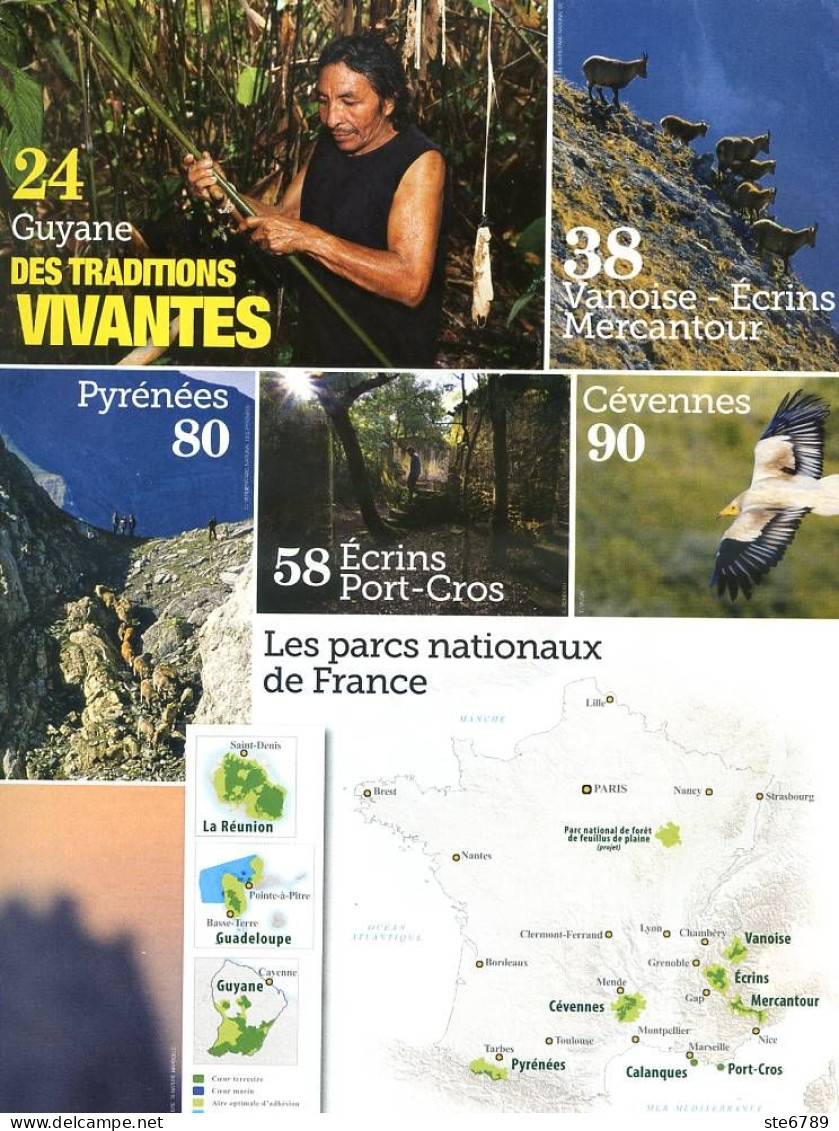 TERRE SAUVAGE N° 294 Parcs Nationaux Guyane Cevennes Port Cros Réunion Pyrénées Guadeloupe Mercantour Frioul - Géographie