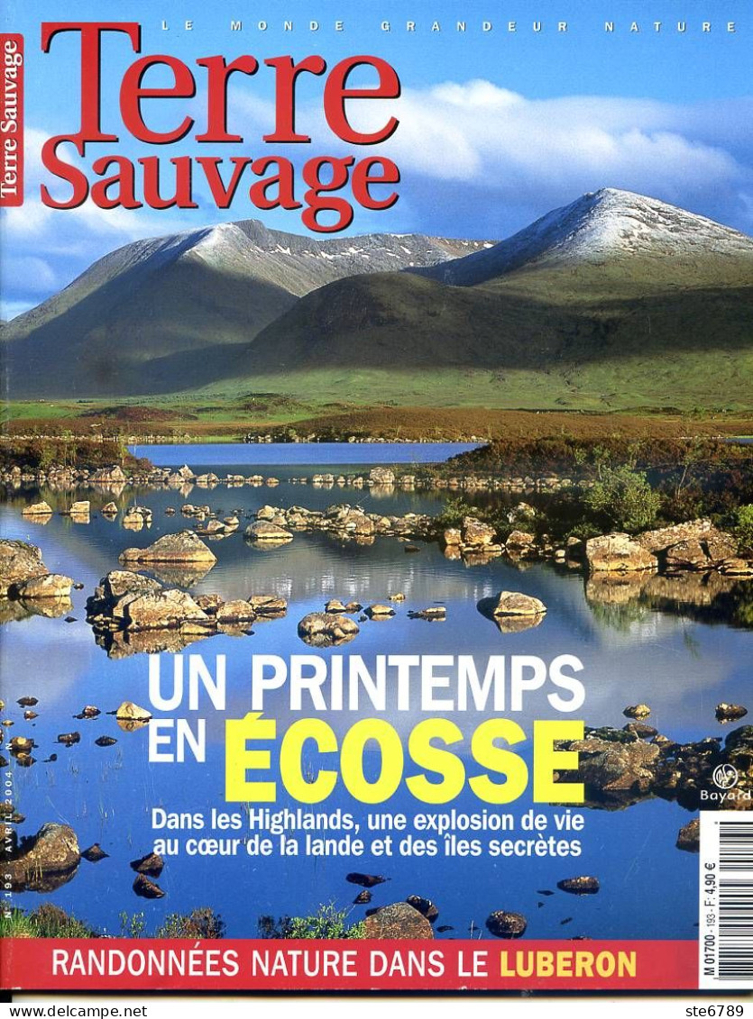 TERRE SAUVAGE N° 193 Ecosse , Baie De Somme , Sentiers Sauvages Dans Le Luberon - Geographie