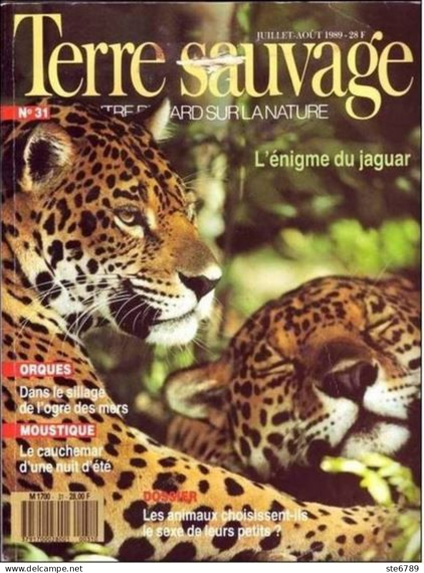 TERRE SAUVAGE N° 31 Animaux Jaguard Orque Moustiques Géographie Inde Dolomites - Tierwelt