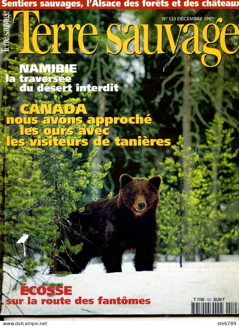 TERRE SAUVAGE N° 123 Animaux Canada Ours , Namibie , Ecosse , Sentiers Sauvages Alsace Forets Chateaux - Tierwelt