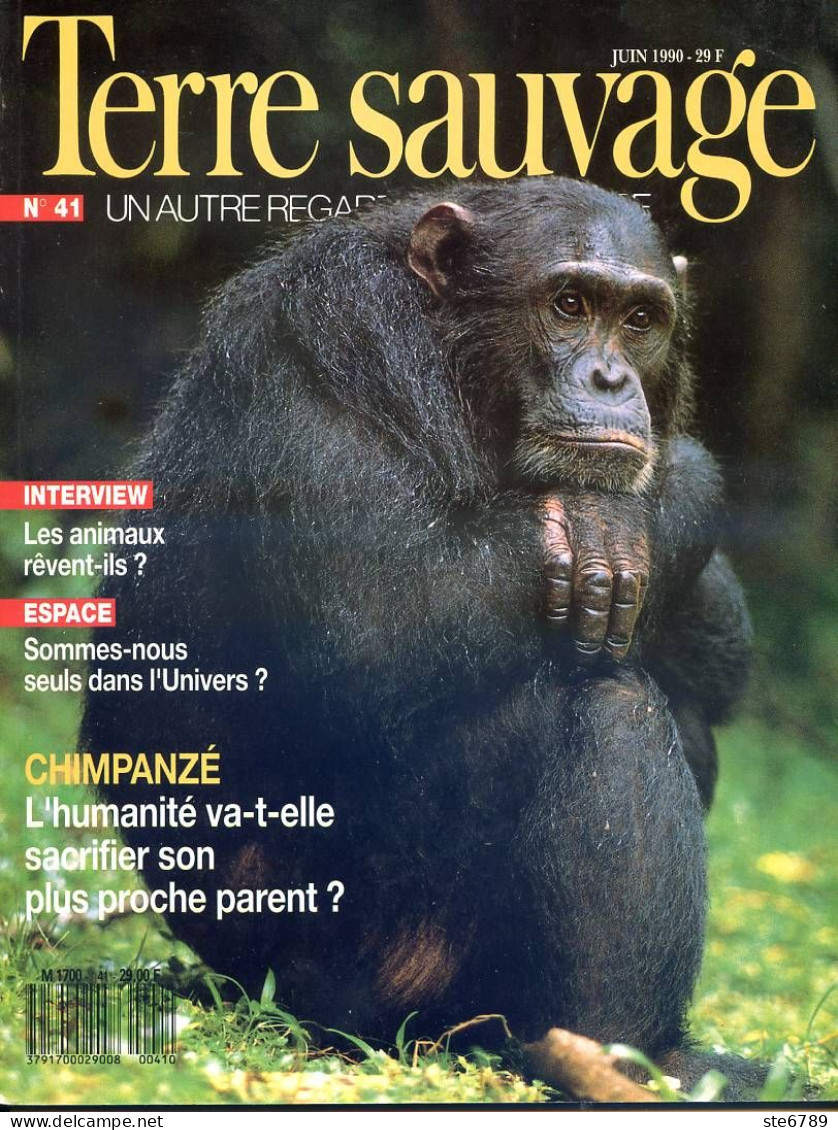 TERRE SAUVAGE N° 41 Animaux Chimpanzé , Géocoucou , Animaux Sommeil  Géographie Tarahumara , Death Valley , Capri - Tierwelt