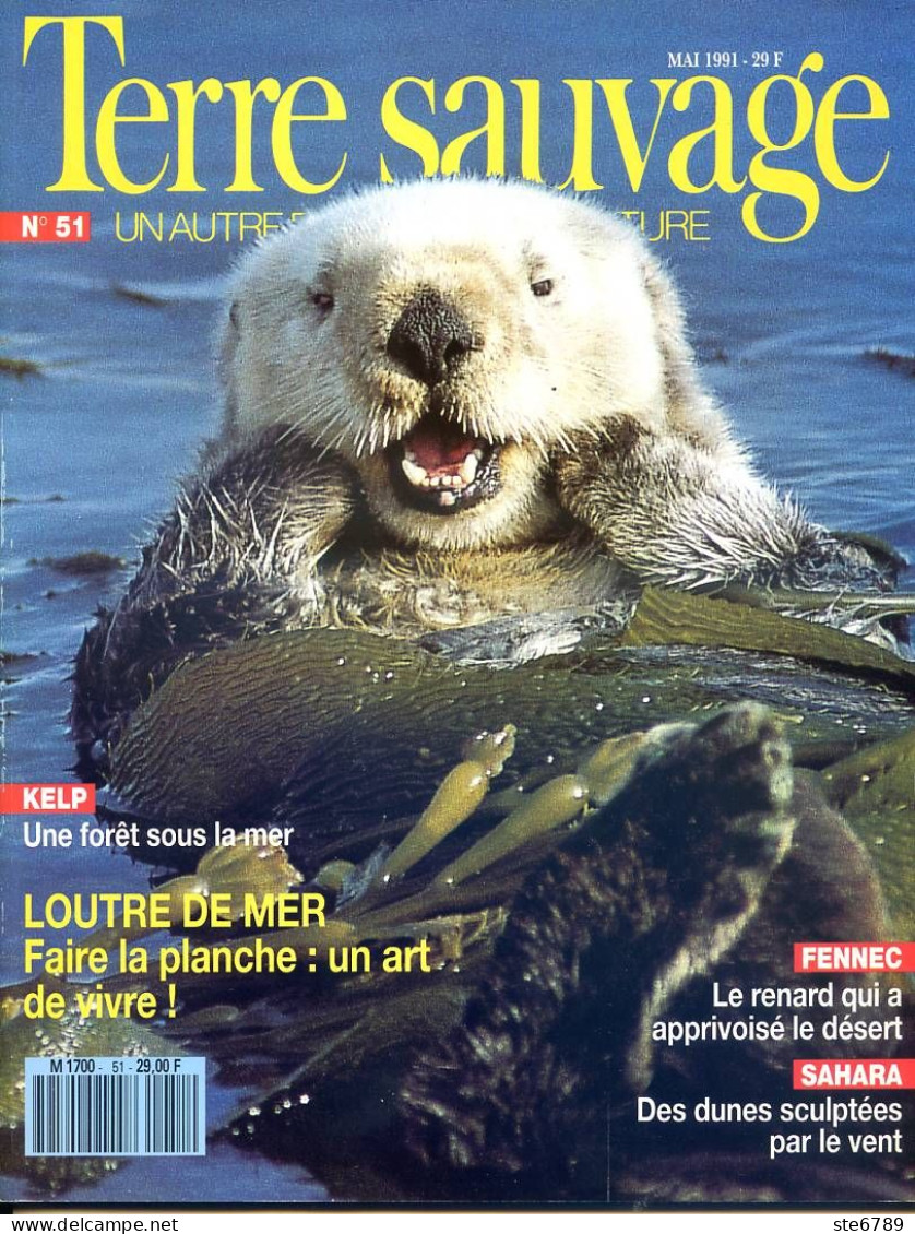 TERRE SAUVAGE N° 51 Animaux Loutre De Mer ,Fennec , Guifette Géographie Colombie , Sahara , Kelp - Animals
