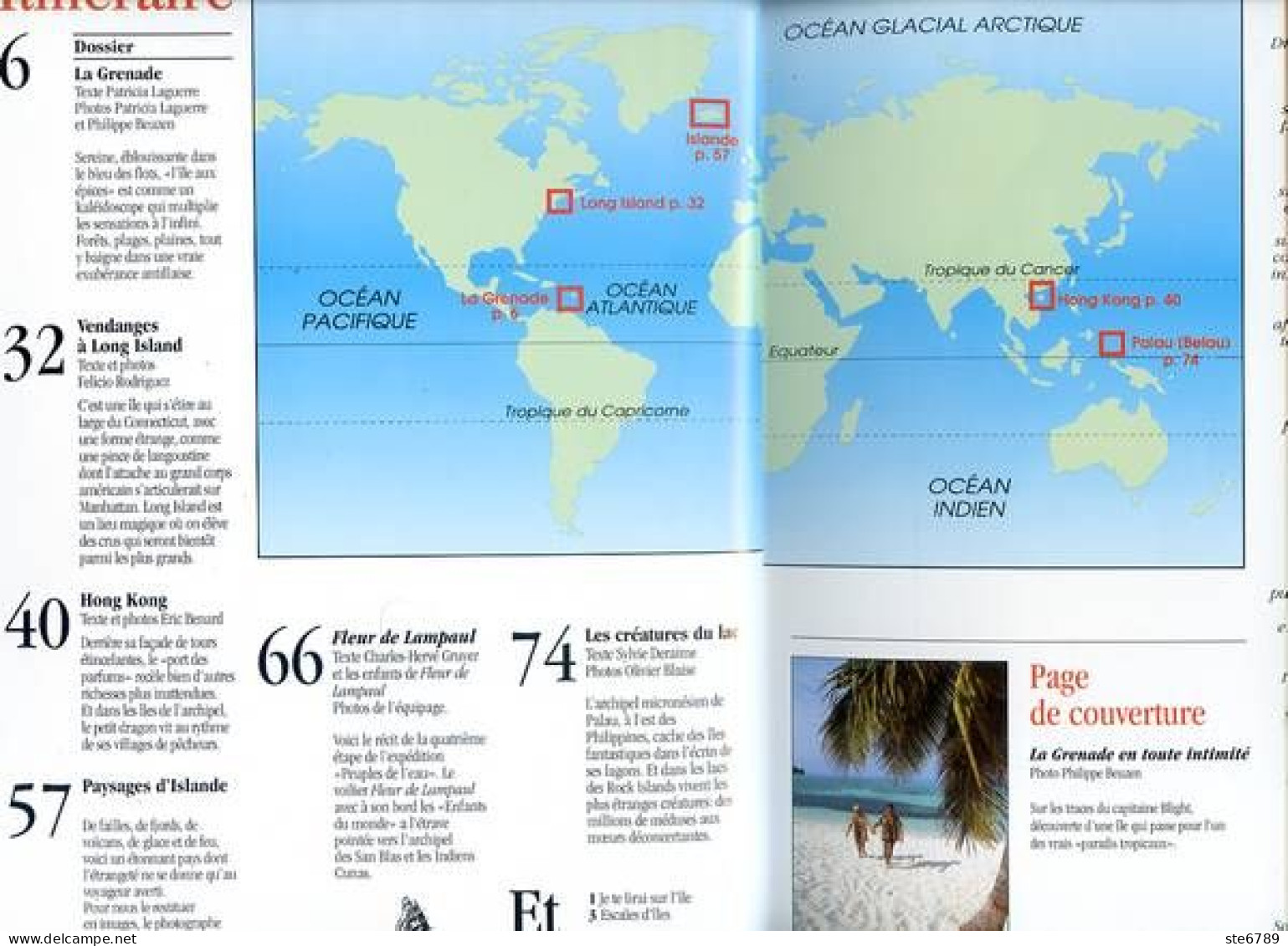ILES MAGAZINE N° 36 Dossier La Grenade , Hong Kong , Long Island , Islande , Jellyfish Lake - Aardrijkskunde