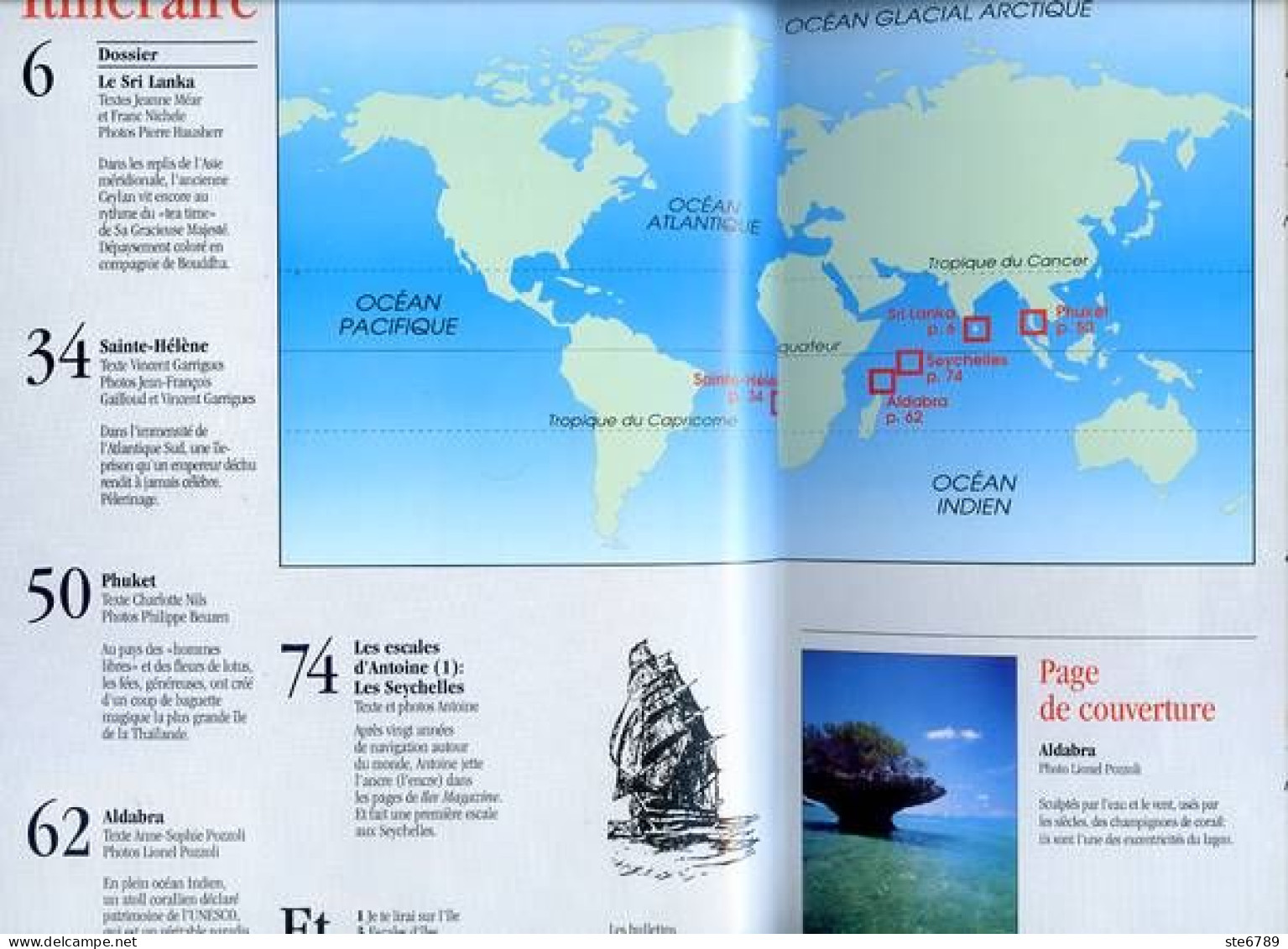ILES MAGAZINE N° 32 Dossier Sri Lanka , Sainte Hélène , Phuket , Spécial Antoine Aux Seychelles - Géographie