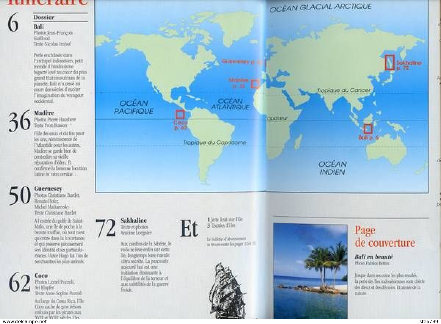 ILES MAGAZINE N° 35 Dossier Bali , Madère , Guernesey , Sakhaline , Ile Coco - Geographie