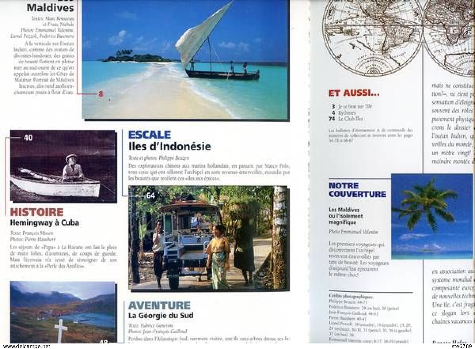 ILES MAGAZINE N° 53 Les Maldives , Géorgie Du Sud , Hemingway à Cuba - Aardrijkskunde