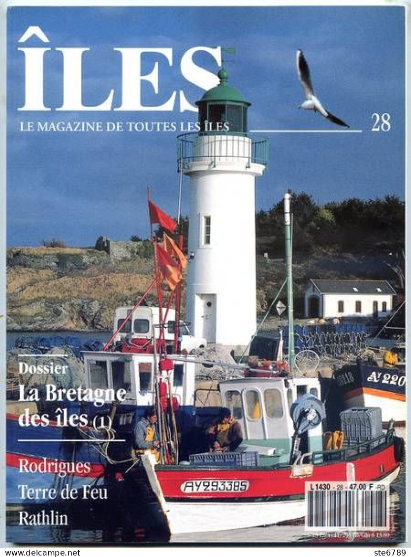 ILES MAGAZINE N° 28 Bretagne Des Iles , Rodrigues , Terre De Feu , Rathlin - Geographie