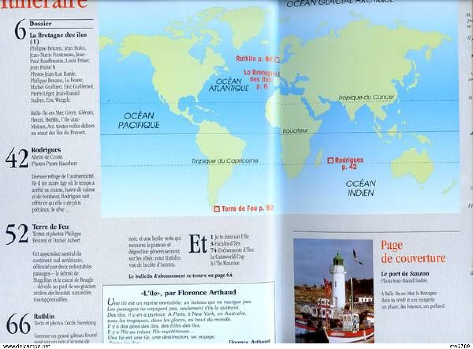 ILES MAGAZINE N° 28 Bretagne Des Iles , Rodrigues , Terre De Feu , Rathlin - Géographie