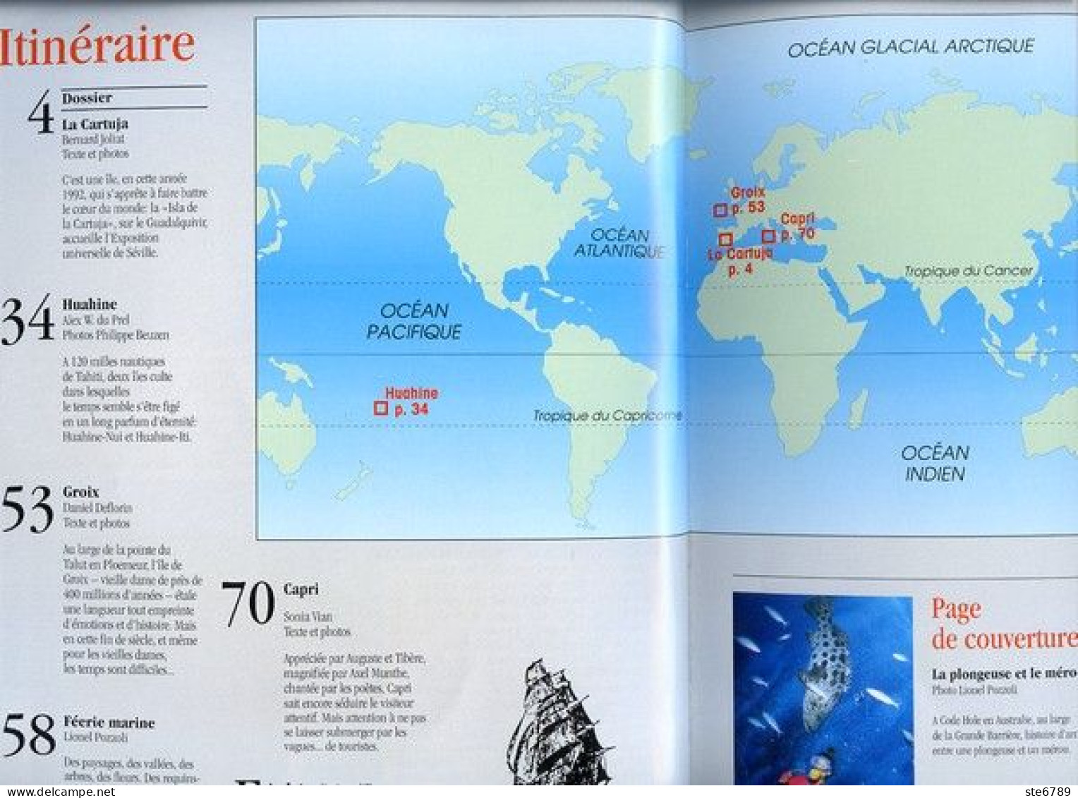 ILES MAGAZINE N° 21 Ile De La Cartuja , Huahine , Groix , Capri , Passion Marine - Geographie