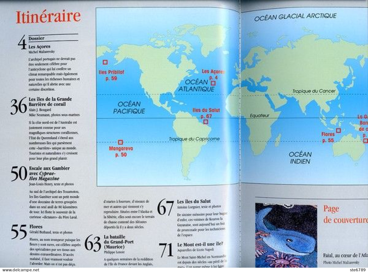ILES MAGAZINE N° 14 Les Açores , Grande Barriere De Corail , Mangareva , Pribilof , Flores - Géographie