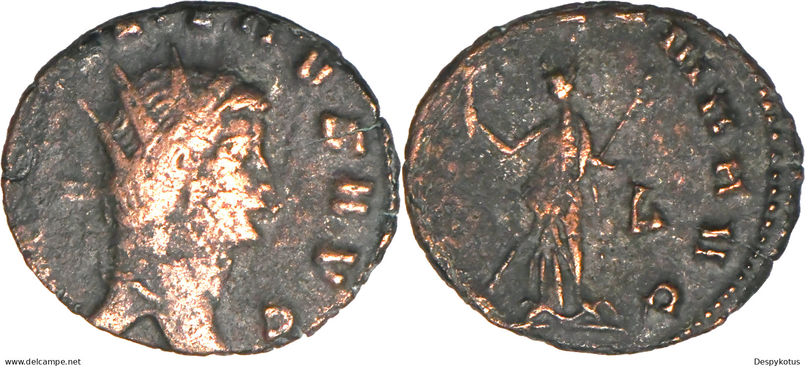 ROME - Antoninien - GALLIEN - PAX AETERNA - TRES RARE, Δ à D. - RIC 253 Var. - 19-190 - The Military Crisis (235 AD To 284 AD)