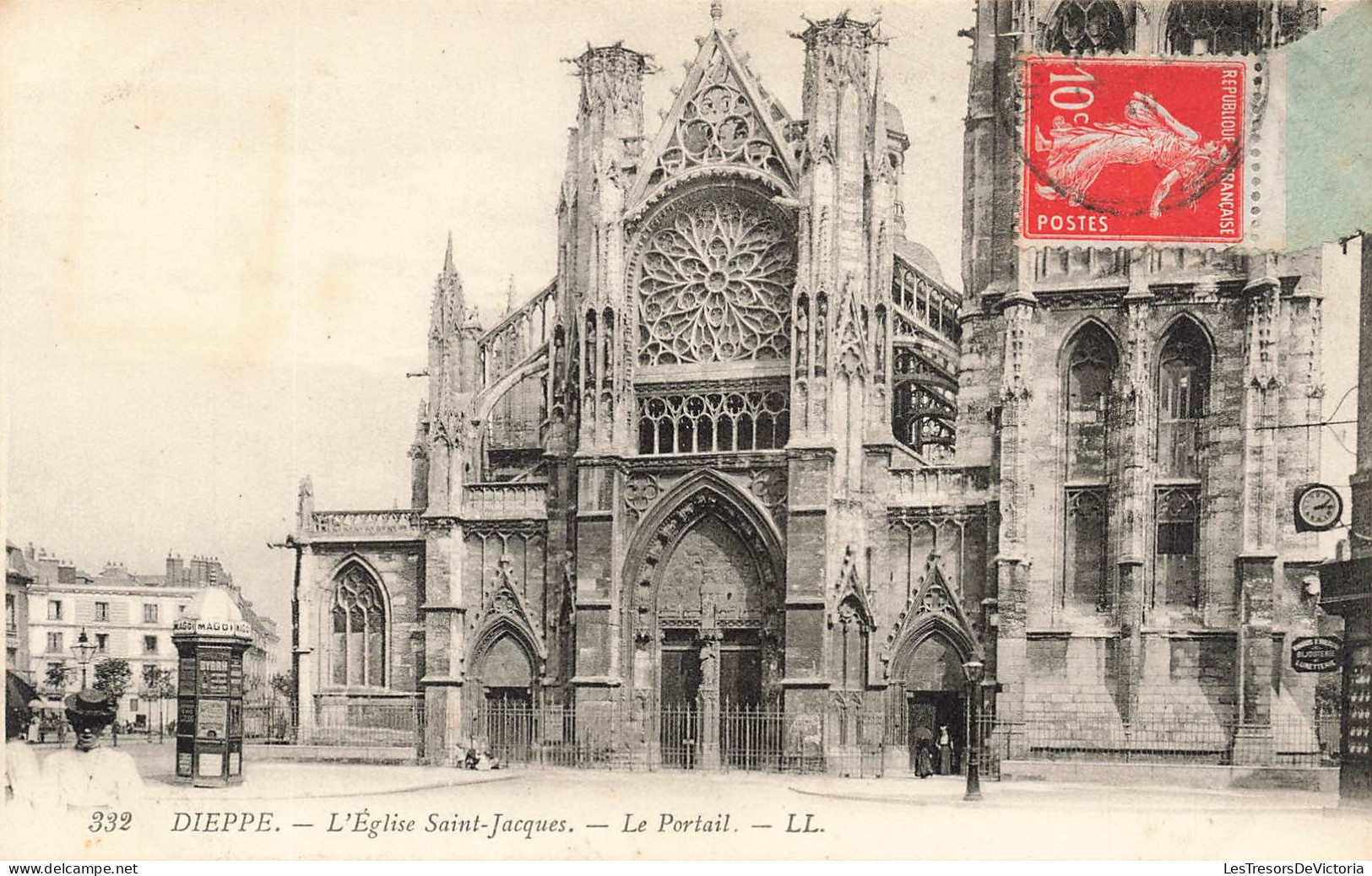 FRANCE - Dieppe - L'église Saint Jacques - Le Portail - Carte Postale Ancienne - Dieppe