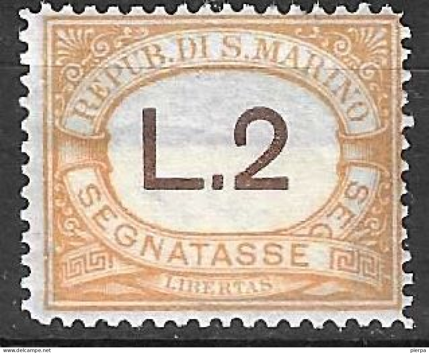 SAN MARINO -1939 - SEGNATASSE - L. 2 - NUOVO MNH** ( YVERT TX 58- MICHEL PD 52 - SS  SG 59) - Impuestos