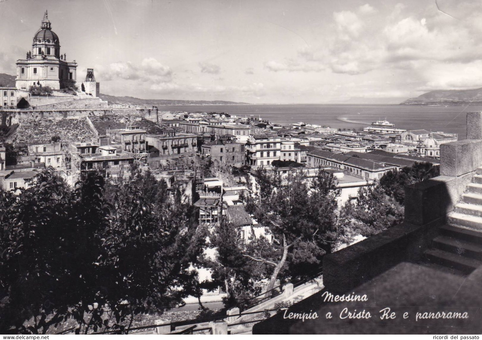 Cartolina Messina - Tempio A Cristo Re E Panorama - Messina