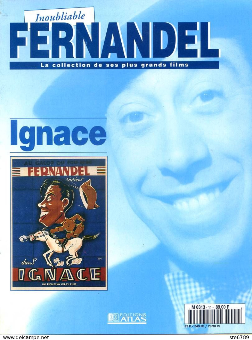 Inoubliable FERNANDEL Acteur Cinéma Film IGNACE - Film