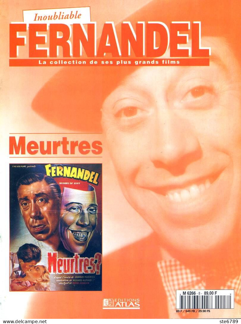 Inoubliable FERNANDEL Acteur Cinéma Film Meurtres - Film