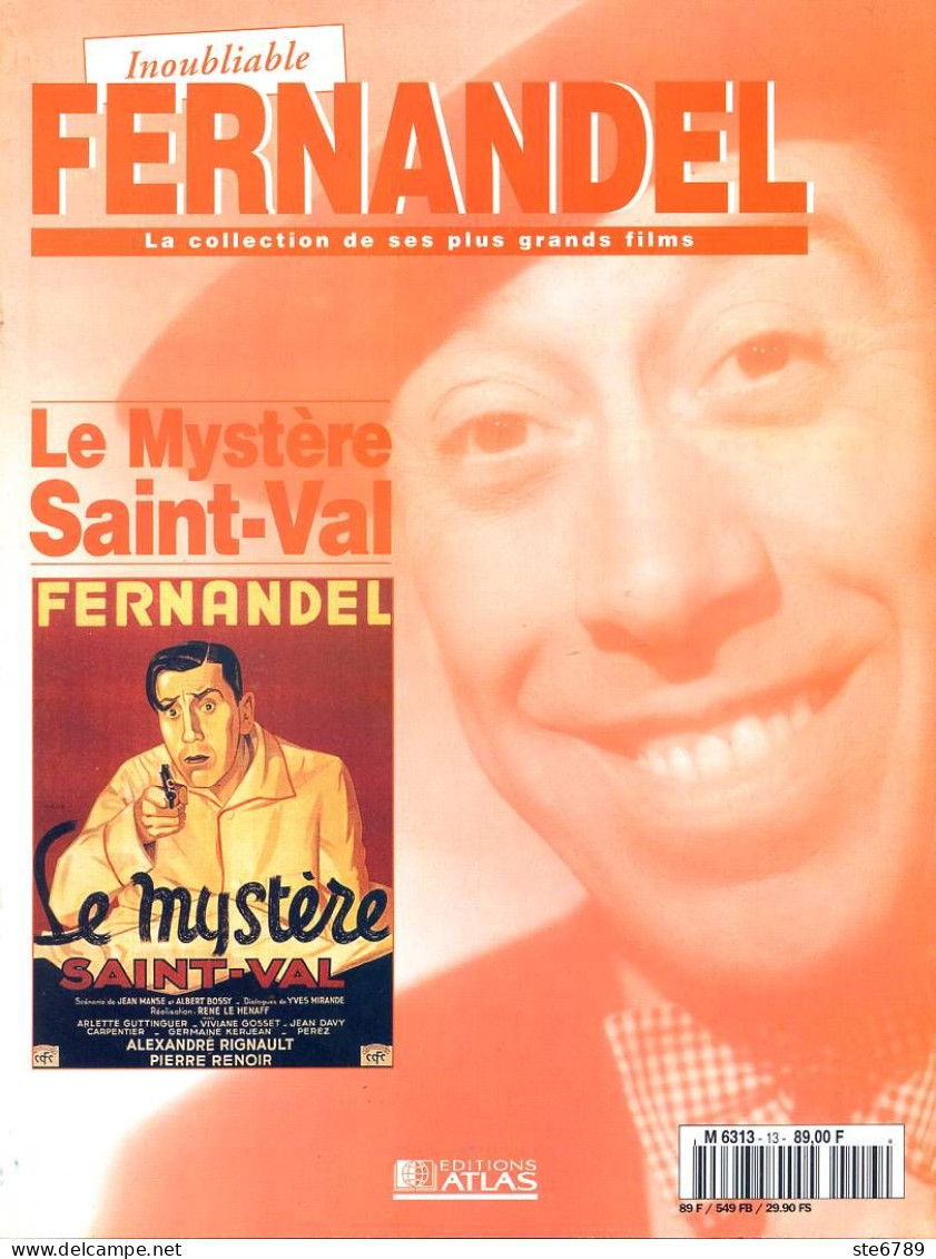 Inoubliable FERNANDEL Acteur Cinéma Film Le Mystère Saint Val - Cinéma
