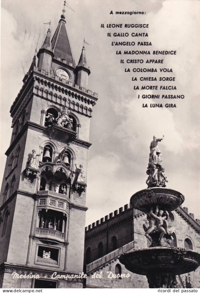 Cartolina Messina - Campanile Del Duomo - Messina